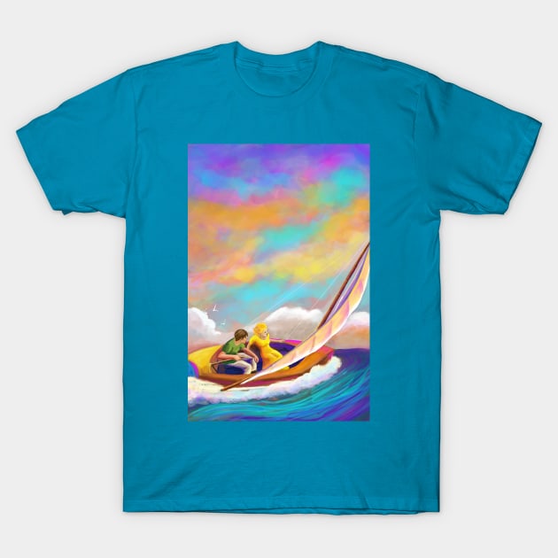 Sailing Boat T-Shirt by JulietLake